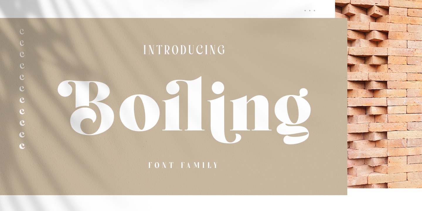 Boiling Font preview